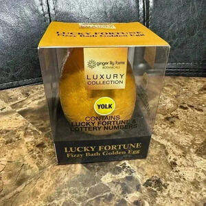 ⭐️ NEW Ginger Lily Farms Botanicals  Lucky Fortune Fizzy BATH BOMB Golden Egg ⭐️